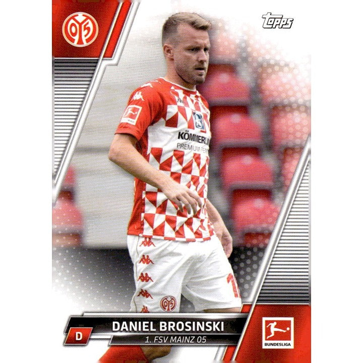 2021-22 Topps Bundesliga Soccer 140 Daniel Brosinski 1 FSV MAINZ 05 Futbol Card