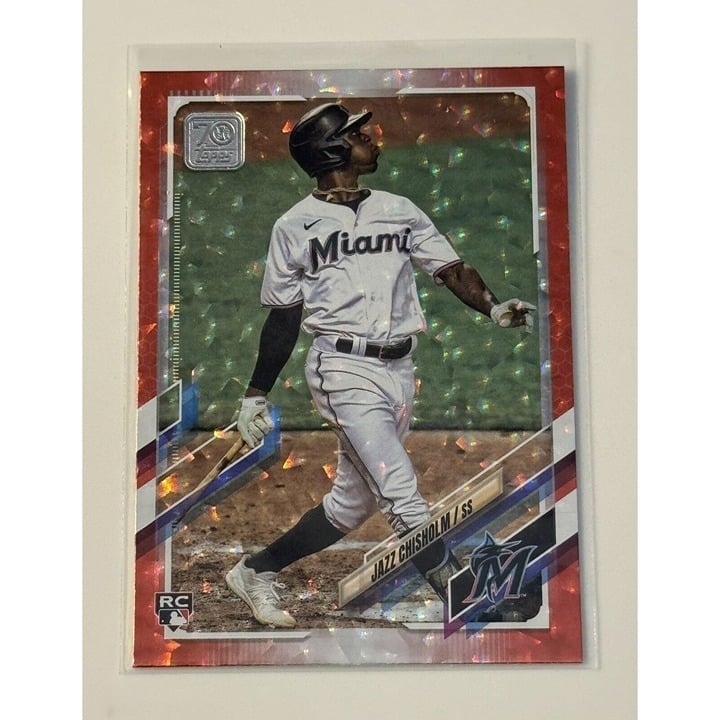 131/199 Jazz Chisholm RC 2021 Topps Series 2 Green Foil MLB Marlins/Yankees #538