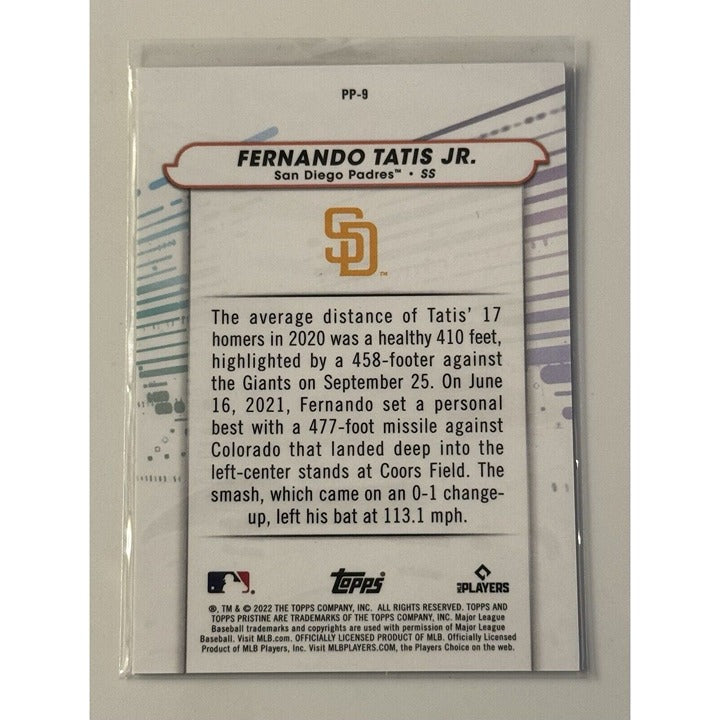 2022 Topps Pristine Pure Power Fernando Tatis Jr. Refractor* MLB SD Padres #PP-9