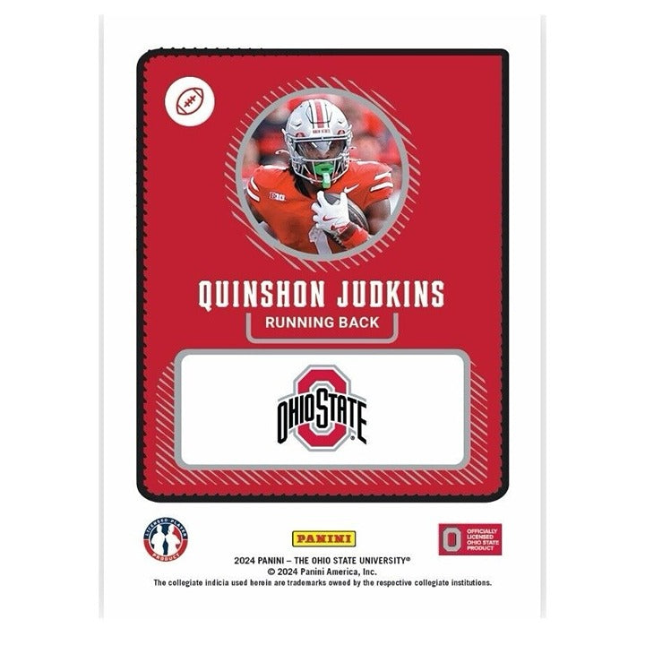 2024 Quinshon Judkins RC* Panini College Football NIL 104 NCAA Ohio State Rookie