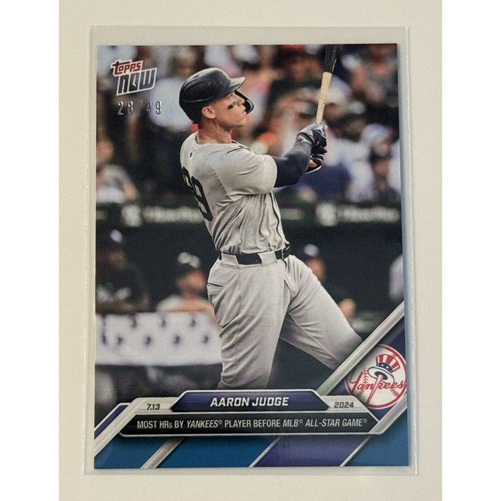 28/49* Aaron Judge MLB New York Yankees 2024 Topps Now HRs By All Star Game #416