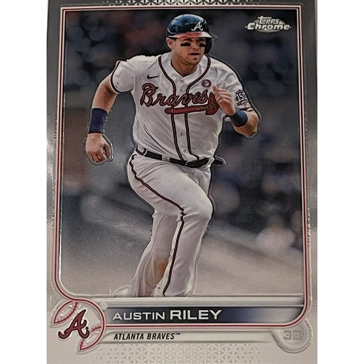 Austin Riley 2022 Topps Chrome Card #116 MLB Atlanta Braves - World Series Champ
