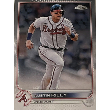 Austin Riley 2022 Topps Chrome Card #116 MLB Atlanta Braves - World Series Champ