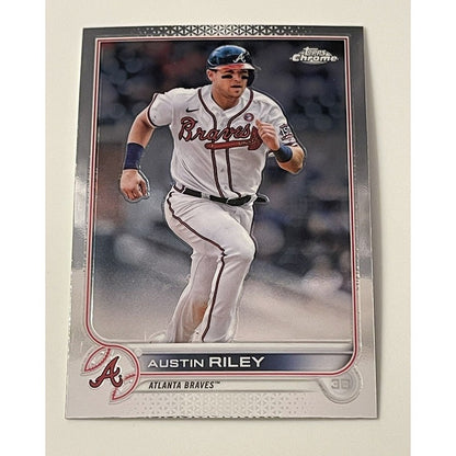 Austin Riley 2022 Topps Chrome Card #116 MLB Atlanta Braves - World Series Champ
