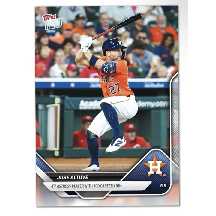 2025 Topps Now Jose Altuve* #157 Collects 700th Career XBH MLB Astros - IN HAND!
