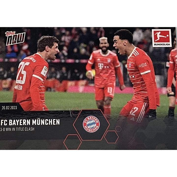 2023 Topps Now FC Bayern* Munchen Card #147 - 3-0 WIN IN TITLE CLASH Bundesliga*