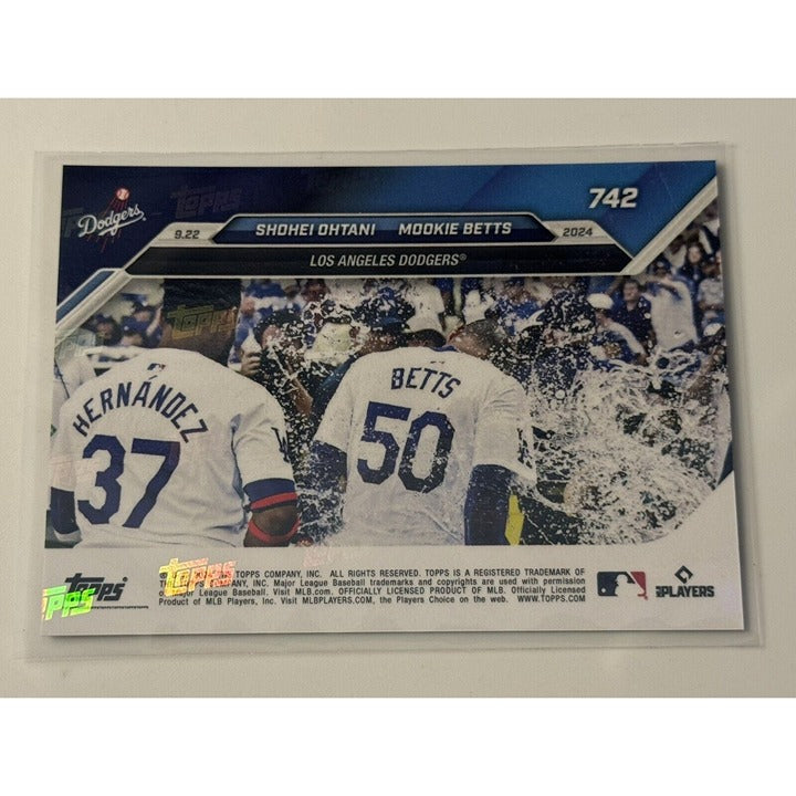19/49 Shohei Ohtani/Mookie Betts/2 STARS 2024 Topps Now Back To Back Dodgers 742