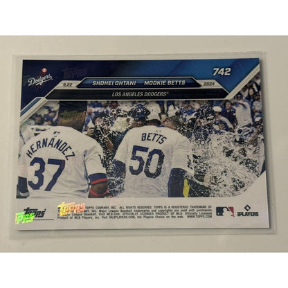 19/49 Shohei Ohtani/Mookie Betts/2 STARS 2024 Topps Now Back To Back Dodgers 742