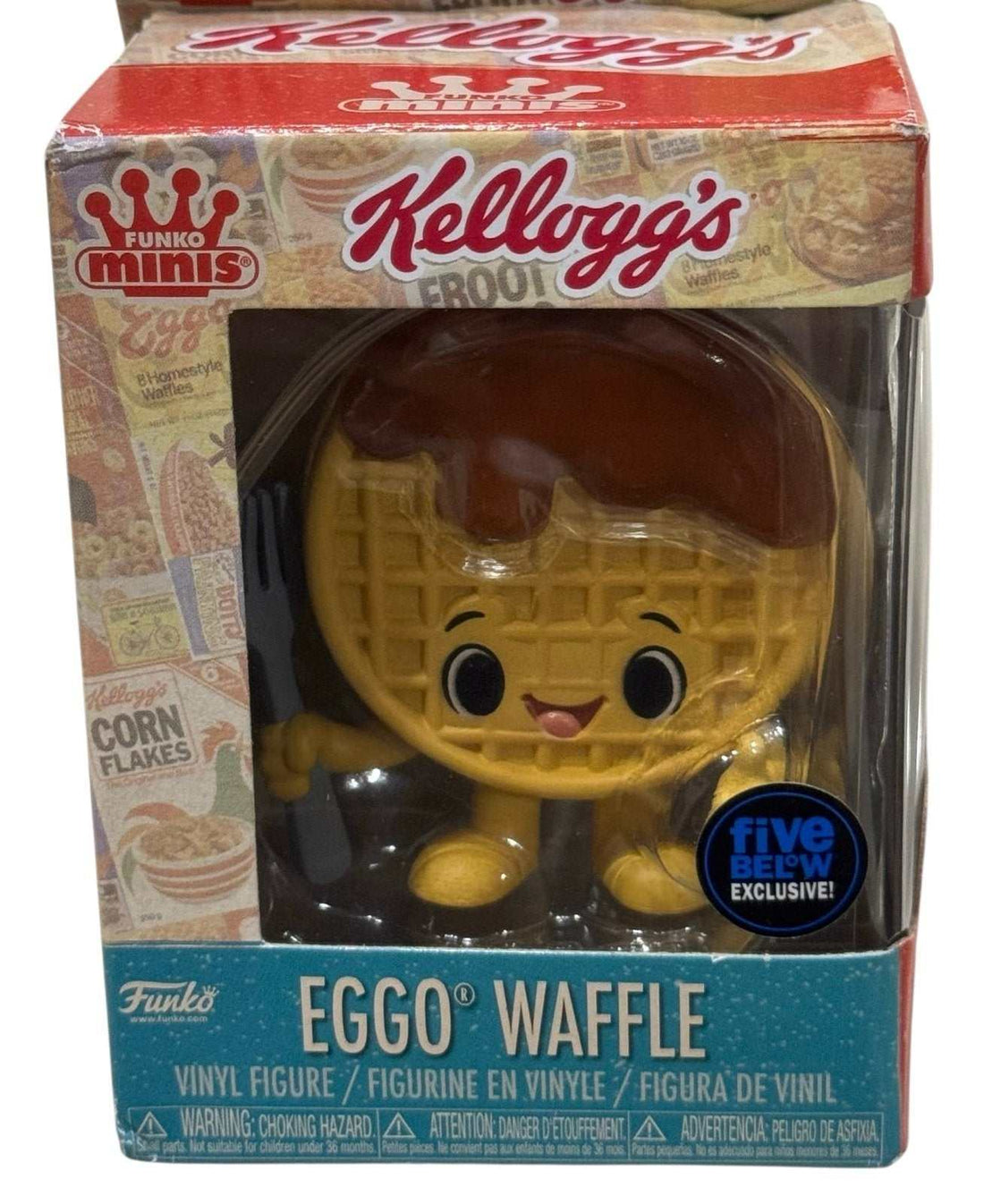 Not Mint Funko Minis Eggo Waffle vinyl figure Kellogg’s Five Below Exclusive with shelf wear packaging