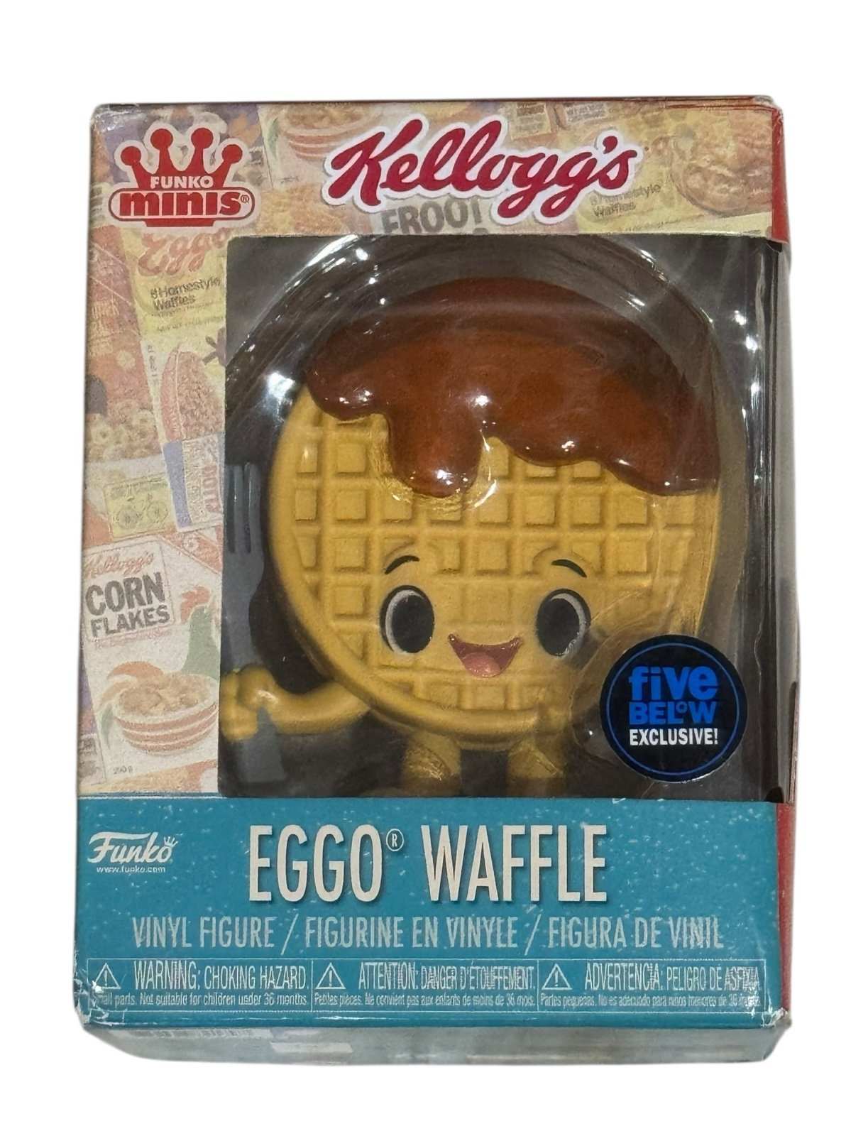 Not Mint Funko Minis Eggo Waffle Kelloggs Five Below Exclusive vinyl figure in original box with minor shelf wear