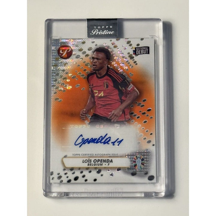 2023 Topps Pristine UEFA Euro 2024 Pristine 23/25 Lois Openda Auto #PA-LO Orange