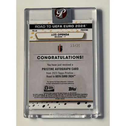 2023 Topps Pristine UEFA Euro 2024 Pristine 23/25 Lois Openda Auto #PA-LO Orange