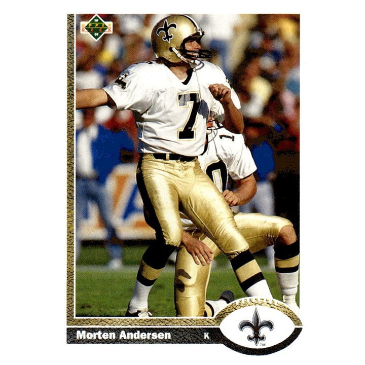 1991 Upper Deck Card #226 Morten Andersen* - NFL New Orleans Saints Football HOF