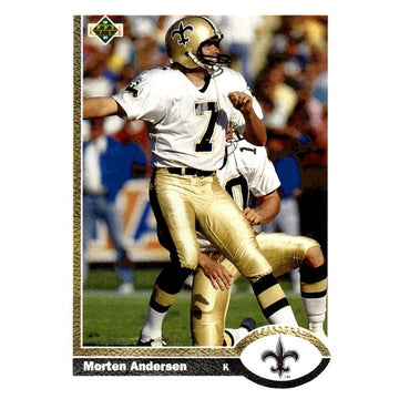 1991 Upper Deck Card #226 Morten Andersen* - NFL New Orleans Saints Football HOF