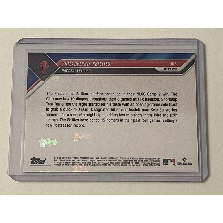 2023 MLB Topps Now Bryce Harper Kyle Schwarber NLCS  Philadelphia Phillies #1013