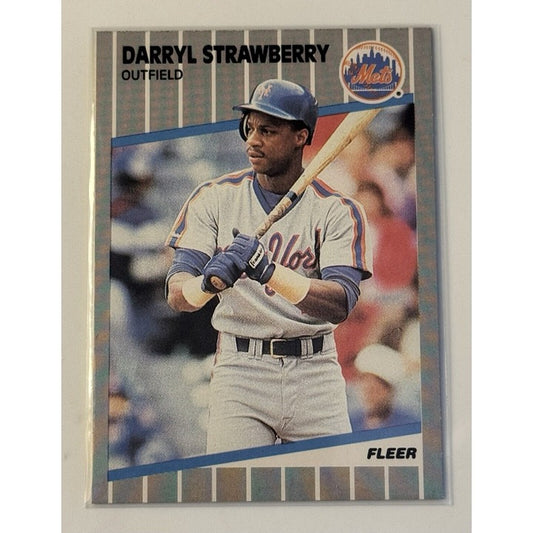 1989 Fleer Darryl Strawberry* MLB NL New York Mets Baseball Card #49 - HOF MINT!