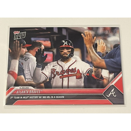 2023 Topps Now 9/10 Atlanta Braves* 300 HRs in a Season BLUE Parallel - Card 922