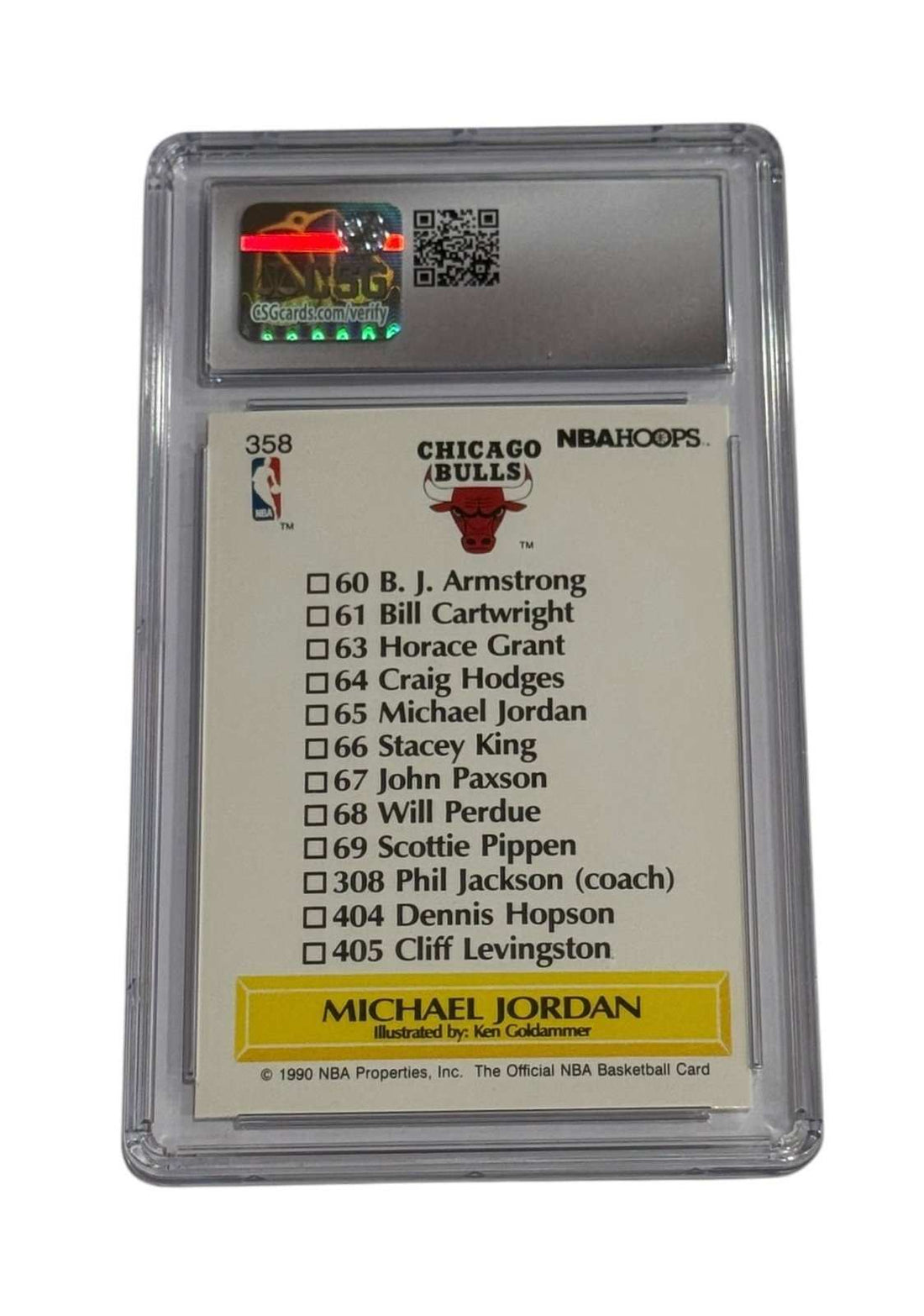 1990-91 Hoops Michael Jordan 358 CSG 1990-91 Hoops Michael Jordan 358 CSG 9 Mint NBA Chicago Bulls