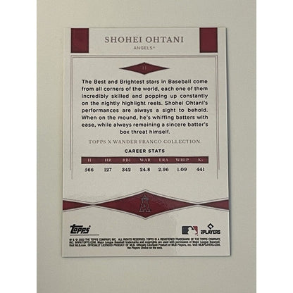 Shohei Ohtani 2022 Topps X Wander Franco Collection Card #11 Los Angeles Angels*