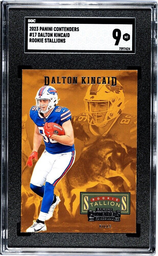 Dalton Kincaid 2023 Panini Contenders Rookie* Stallions #17 NFL AFC Bills SGC 9*