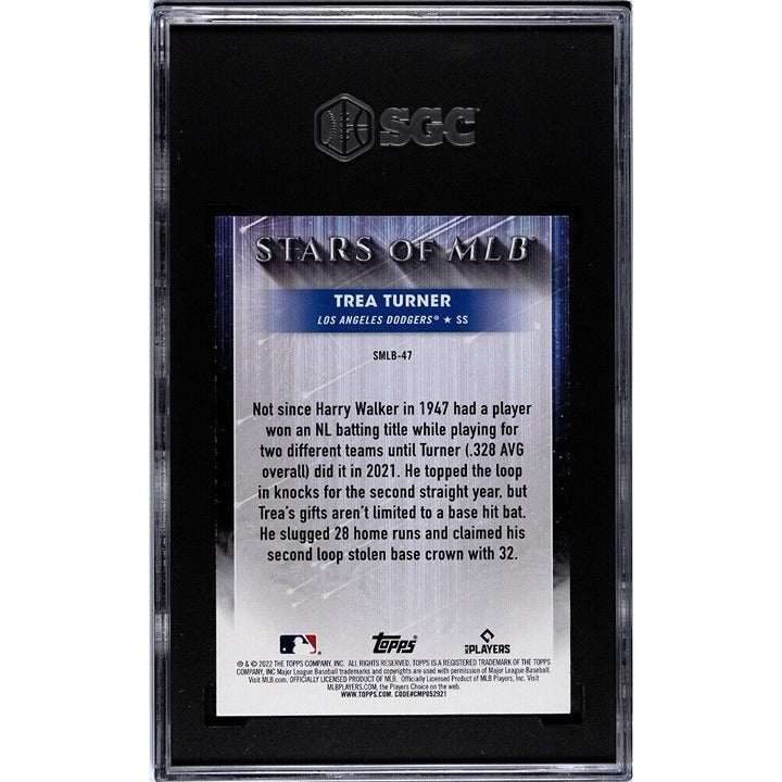2022 Topps Series 2 Trea Turner Stars of MLB graded 10 card LA Dodgers