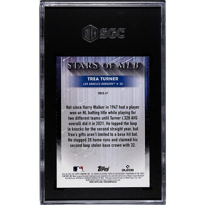 2022 Topps Series 2 Stars Of The Trea Turner #SMLB-47 - MLB LA Dodgers - SGC 10*
