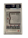 2006 Fleer Team Leaders Michael Jordan PSA 9 Mint Chicago Bulls basketball card back view