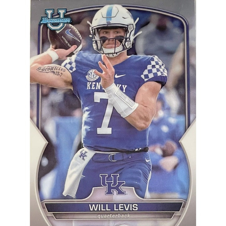 Will Levis 2022 Bowman Chrome U NFL 1st ROUNDER Card #5 NCAA UK Wildcats/Titans*