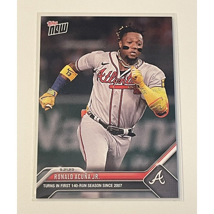 Ronald Acuna Jr.* - 2023 MLB TOPPS NOW Card 900 - 1st 140-RUN SEASON -MLB Braves