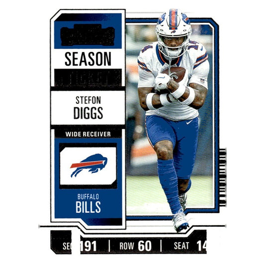 2023 Panini Contenders #12 Stefon Diggs* Season Ticket Retail - NFL Bills/Texans
