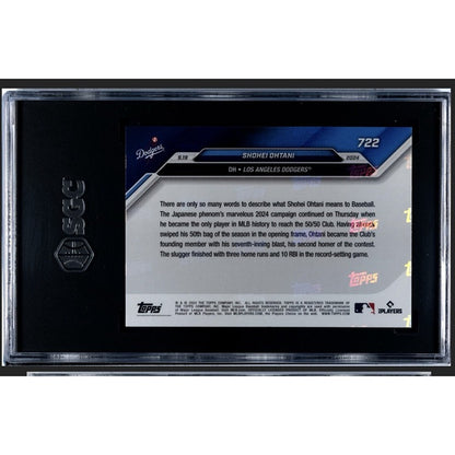 2024 Topps Now SHOHEI OHTANI #722 1st 50/50 Player In History LA Dodgers - SGC 9