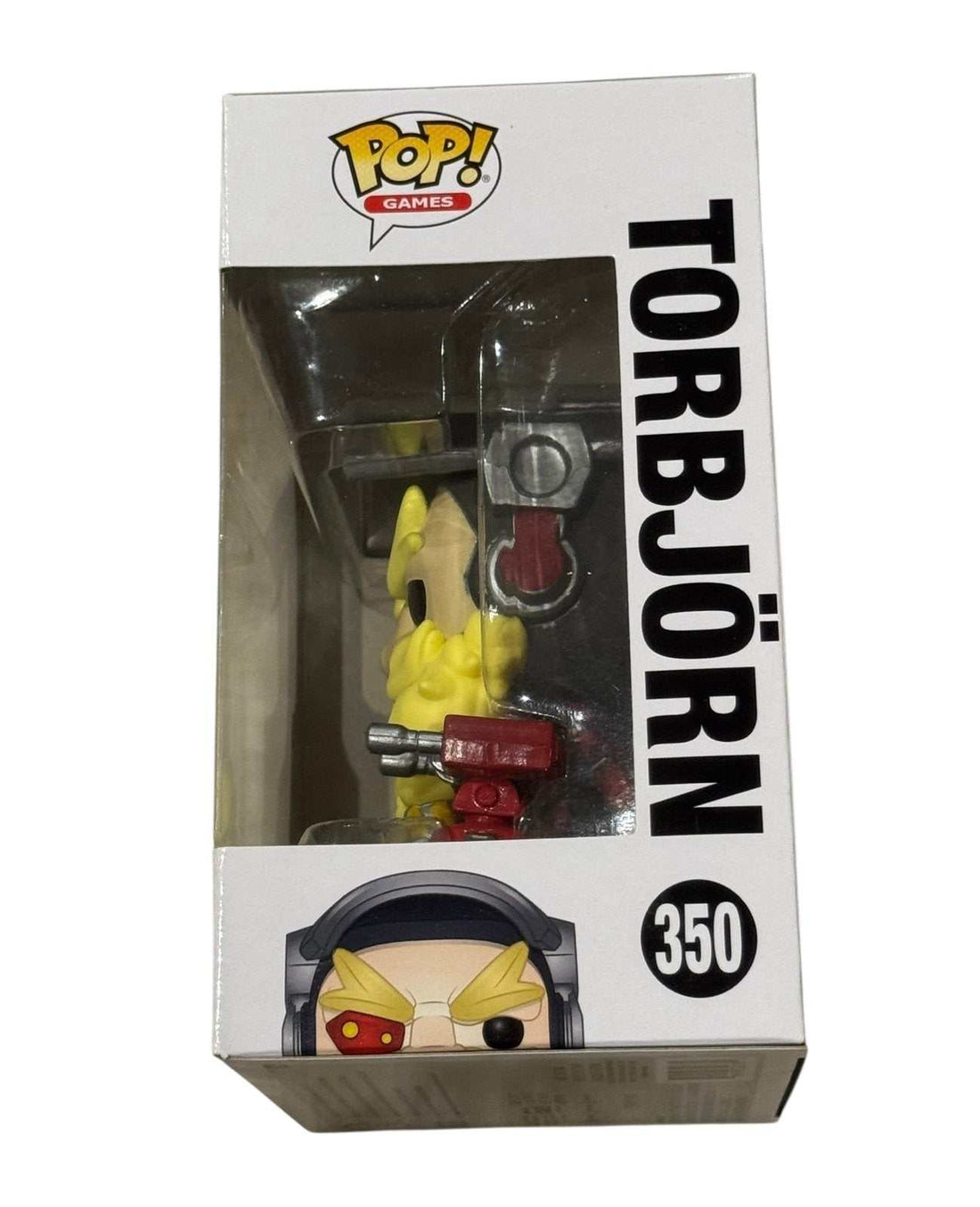 Torbjörn Funko Pop 350 Overwatch vinyl figure with turret and yellow beard in box