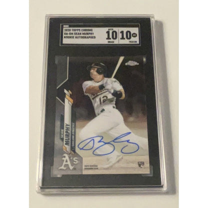 2020 Topps Chrome Sean Murphy* RC Auto - MLB Oakland A’s SGC 10 Gem Mint* #RA-SM