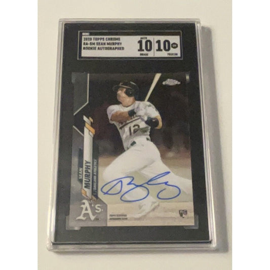 2020 Topps Chrome Sean Murphy* RC Auto - MLB Oakland A’s SGC 10 Gem Mint* #RA-SM
