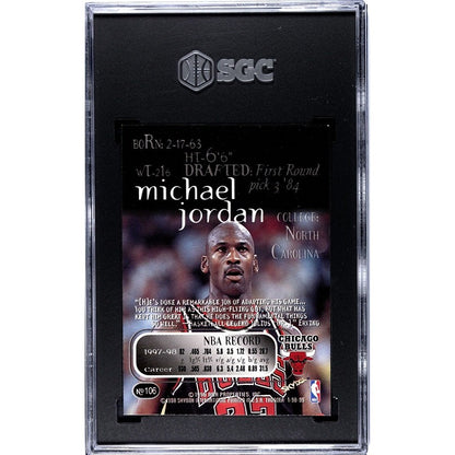 1998-99 Skybox Thunder Michael Jordan HOF NBA Chicago Bulls Card #106 - SGC 8.5
