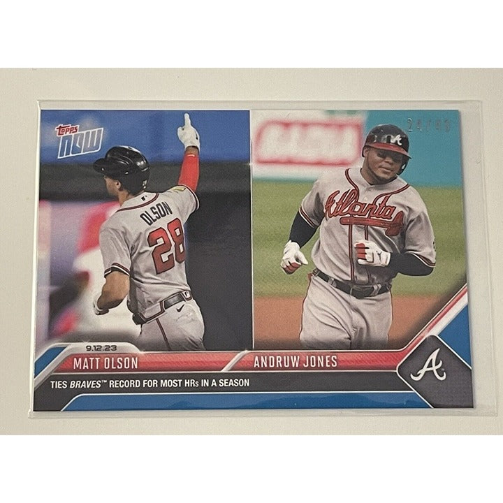 2023 Topps Now 24/49 Matt Olson Ties Andruw Jones with 51 HRs MLB Braves -PR/862