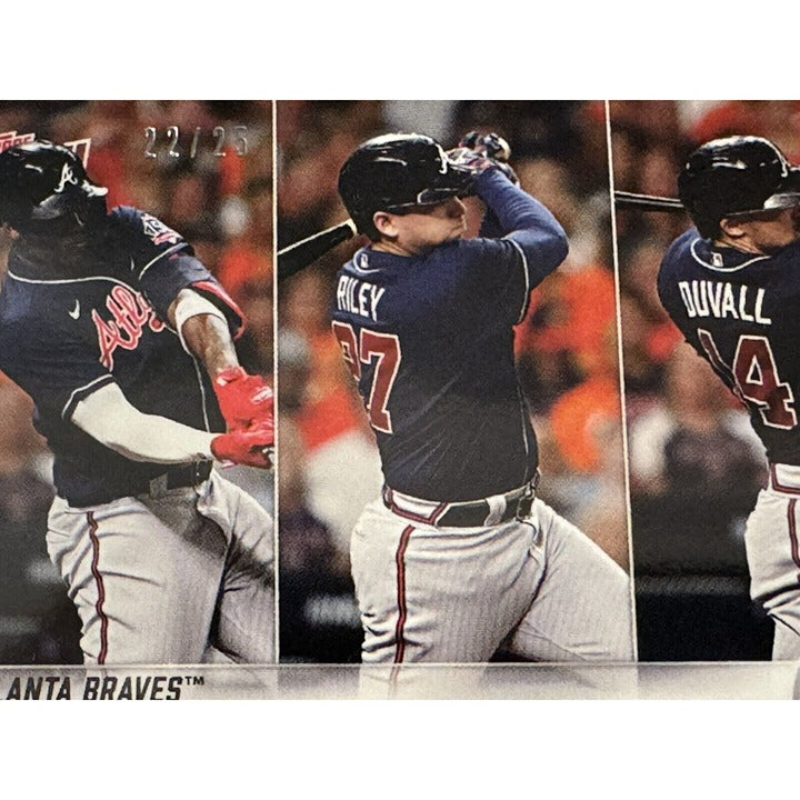 22/25* Atlanta Braves - 2021 MLB TOPPS NOW Card 1013 World Series Game 1st Score