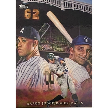 2022 Topps NOW Game Within Game #15 Aaron Judge/Roger Maris NY Yankees ALL RISE!