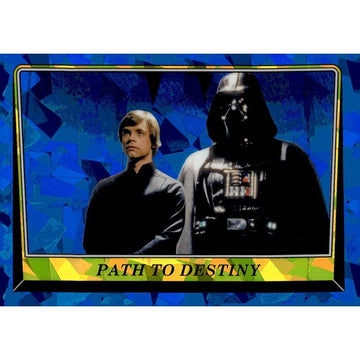 2023 Topps Chrome Sapphire ROTJ Luke Skywalker Darth Vader Path To Destiny Card*