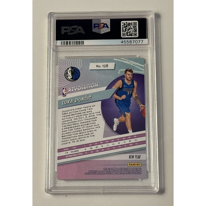 2018-19 Panini Revolution Luka Doncic #128 RC NBA Rookie Chinese New Year PSA 10