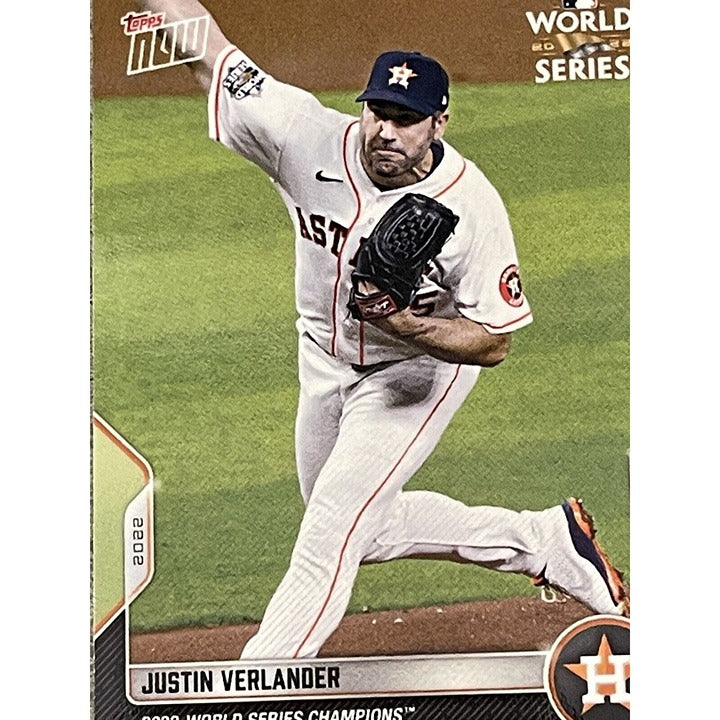 2022 Topps Now - Justin Verlander - MLB 2022 World Series Champions - Card #WS-2
