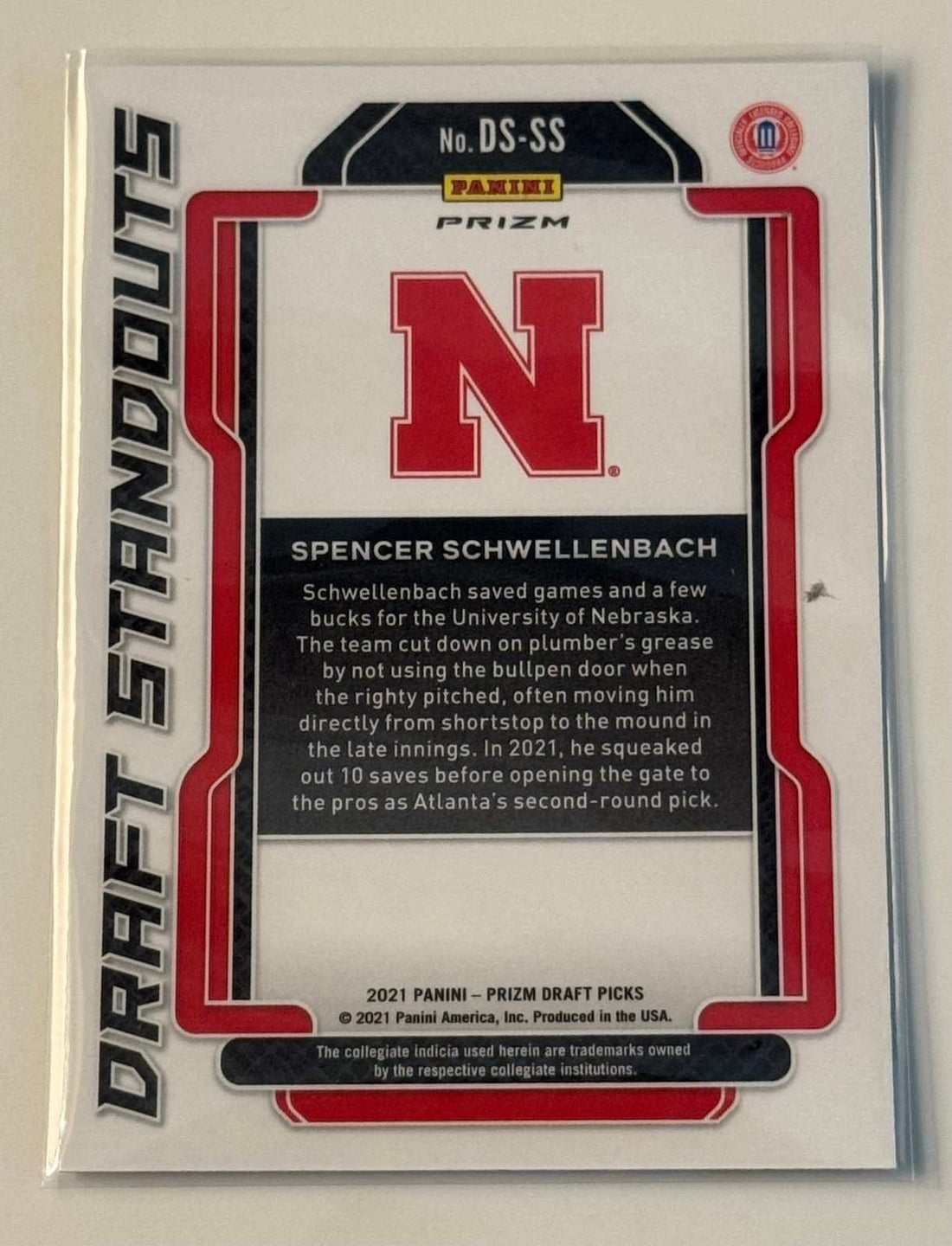 Spencer Schwellenbach Rookie Panini Prizm Draft Standouts Silver Prizm baseball card