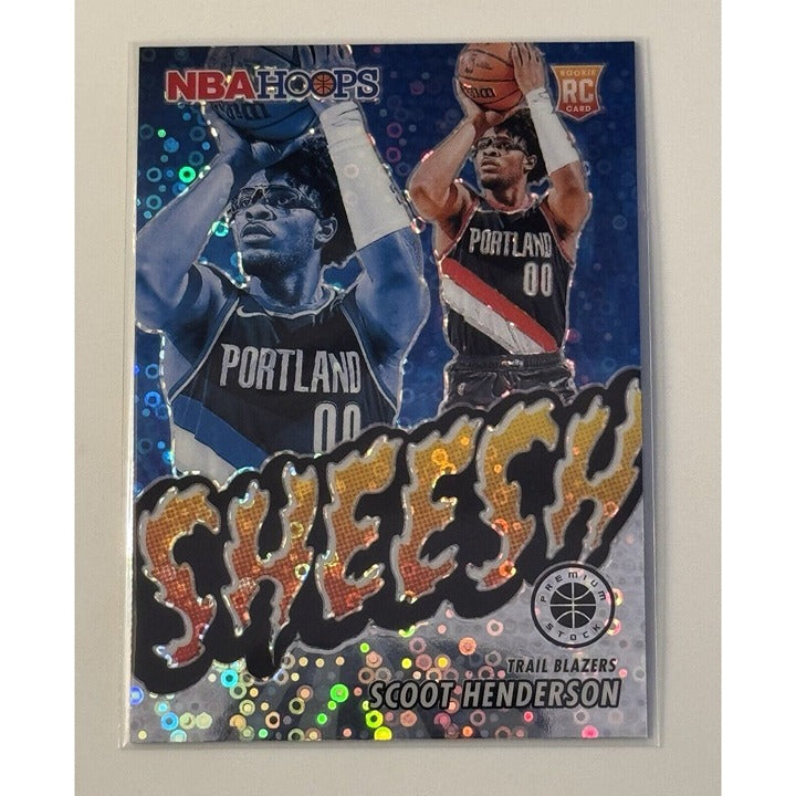 2023-24 Panini NBA Hoops Premium Stock - Sheesh Prizm Scoot Henderson RC Card 23