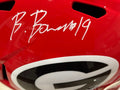 Brock Bowers signed red Georgia Bulldogs Riddell helmet with Beckett COA