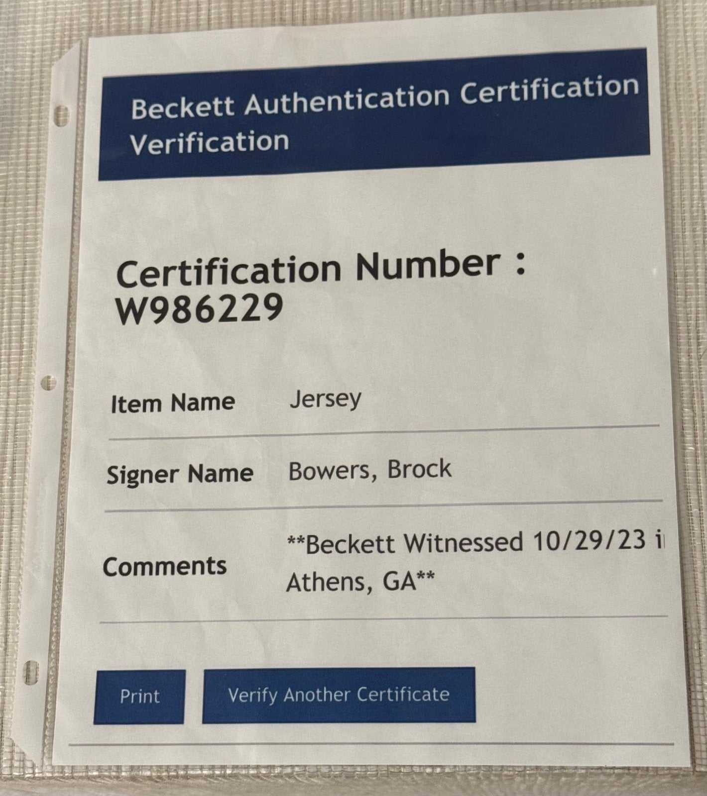 Brock Bowers signed Georgia Bulldogs Riddell helmet with Beckett COA