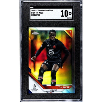 Timothy Weah REFRACTOR 2021-22 Topps Chrome UEFA Champions League UCL 189 SGC 10