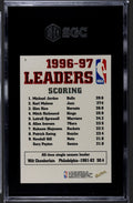 1997-98 NBA HOOPS Michael Jordan Bulls league leader SGC 8 basketball card back