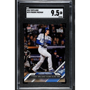Freddie Freeman LA Dodgers 2024 MLB Topps NOW 5th Straight Game W/HR 870 SGC 9.5