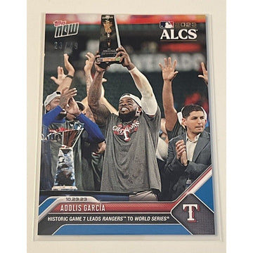 Adolis Garcia* 23/49 Texas Rangers ALCS Champs MVP 2023 Topps Now #1038 PURPLE