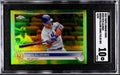 2022 TOPPS CHROME SONIC Pete Alonso Green Yellow Sonic Pulse Refractor card graded 10